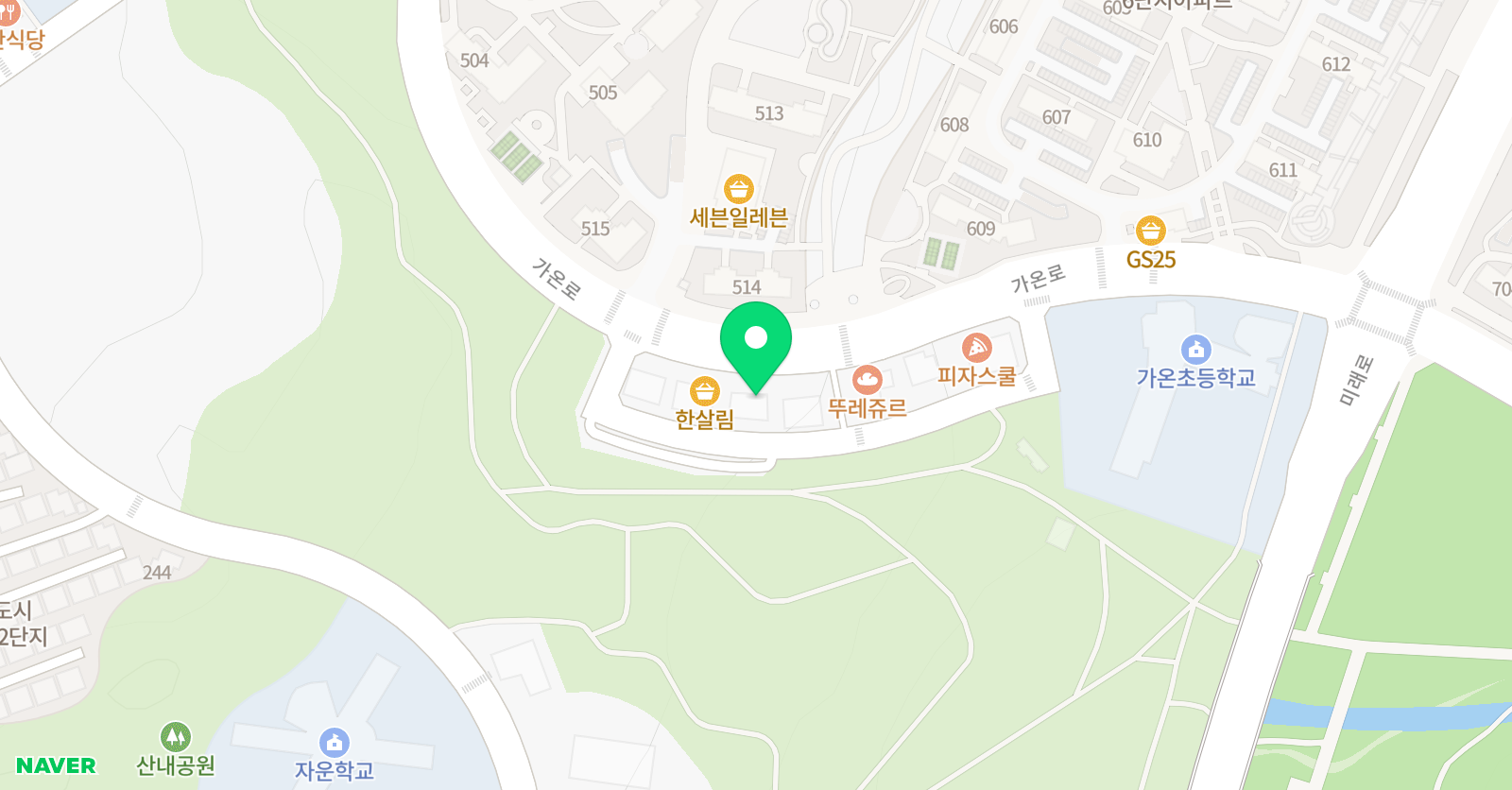가온한양대 태권도 위치