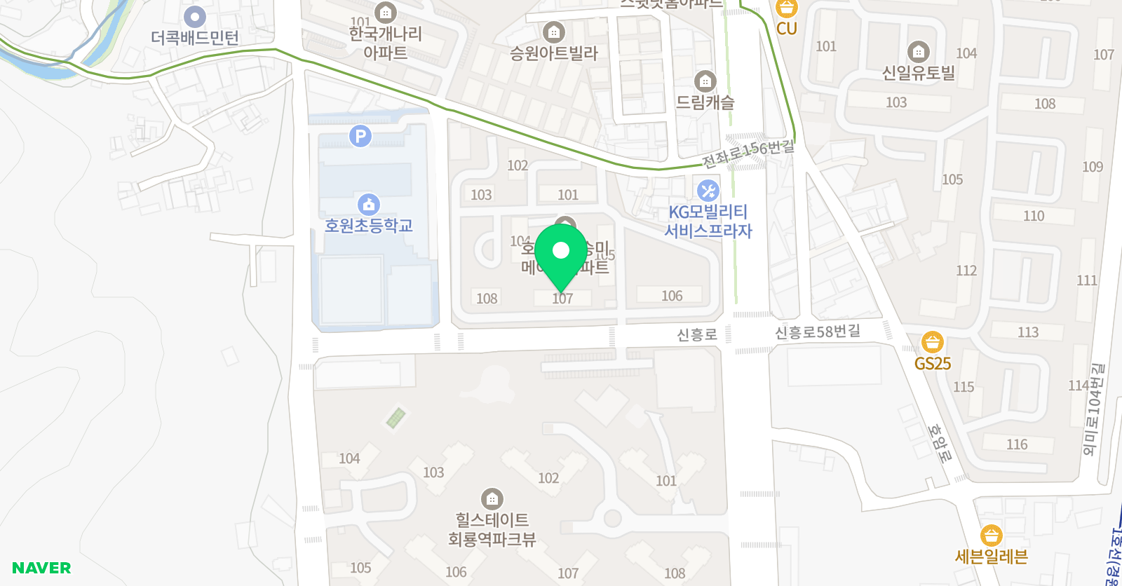 기탄사고력교실 호원한승미메이드점 위치