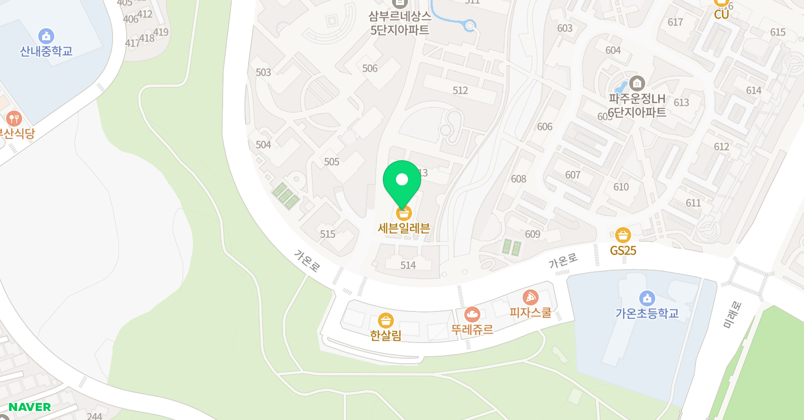 라온 미술 위치