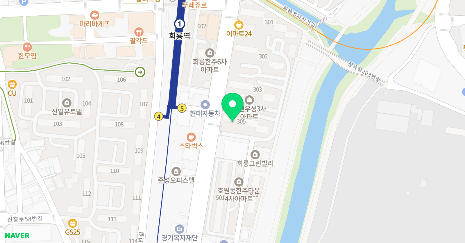 기탄 사고력교실 호원우성3차점 위치