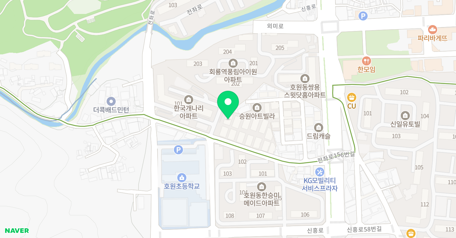 뮤엠 영어 호원NEST 위치