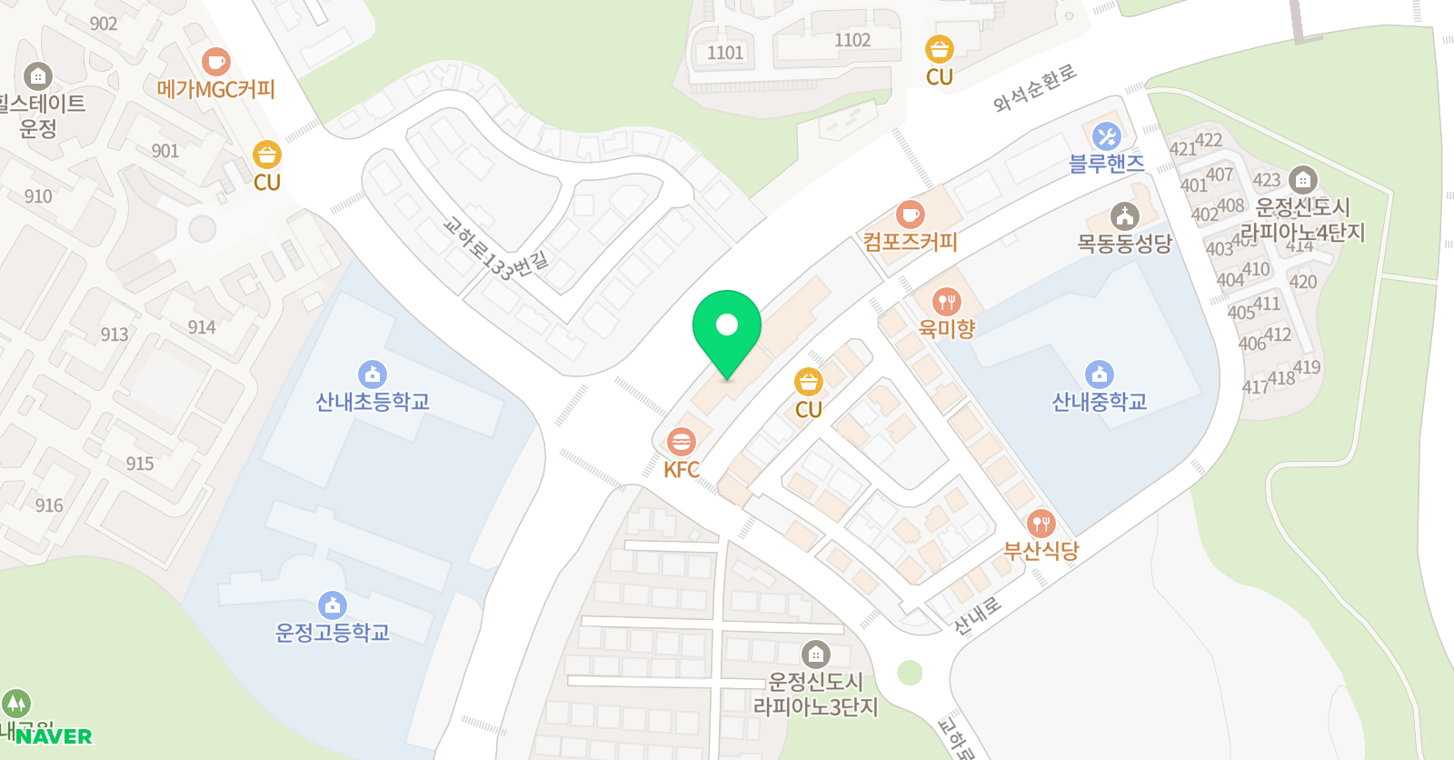 운정 플래뮤 미술학원 위치
