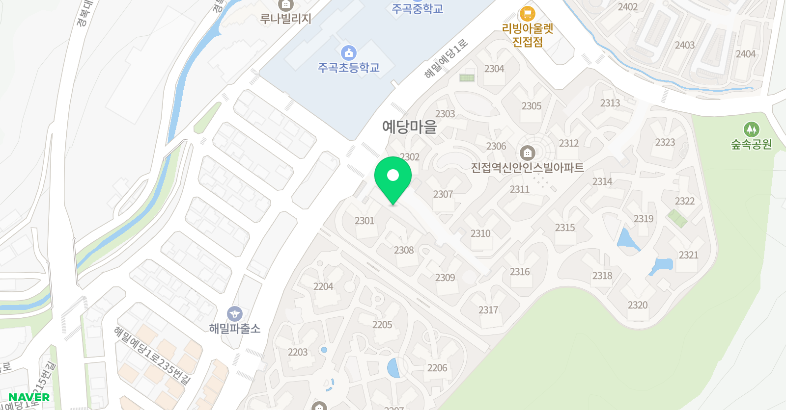 용인대예당 태권도장 위치