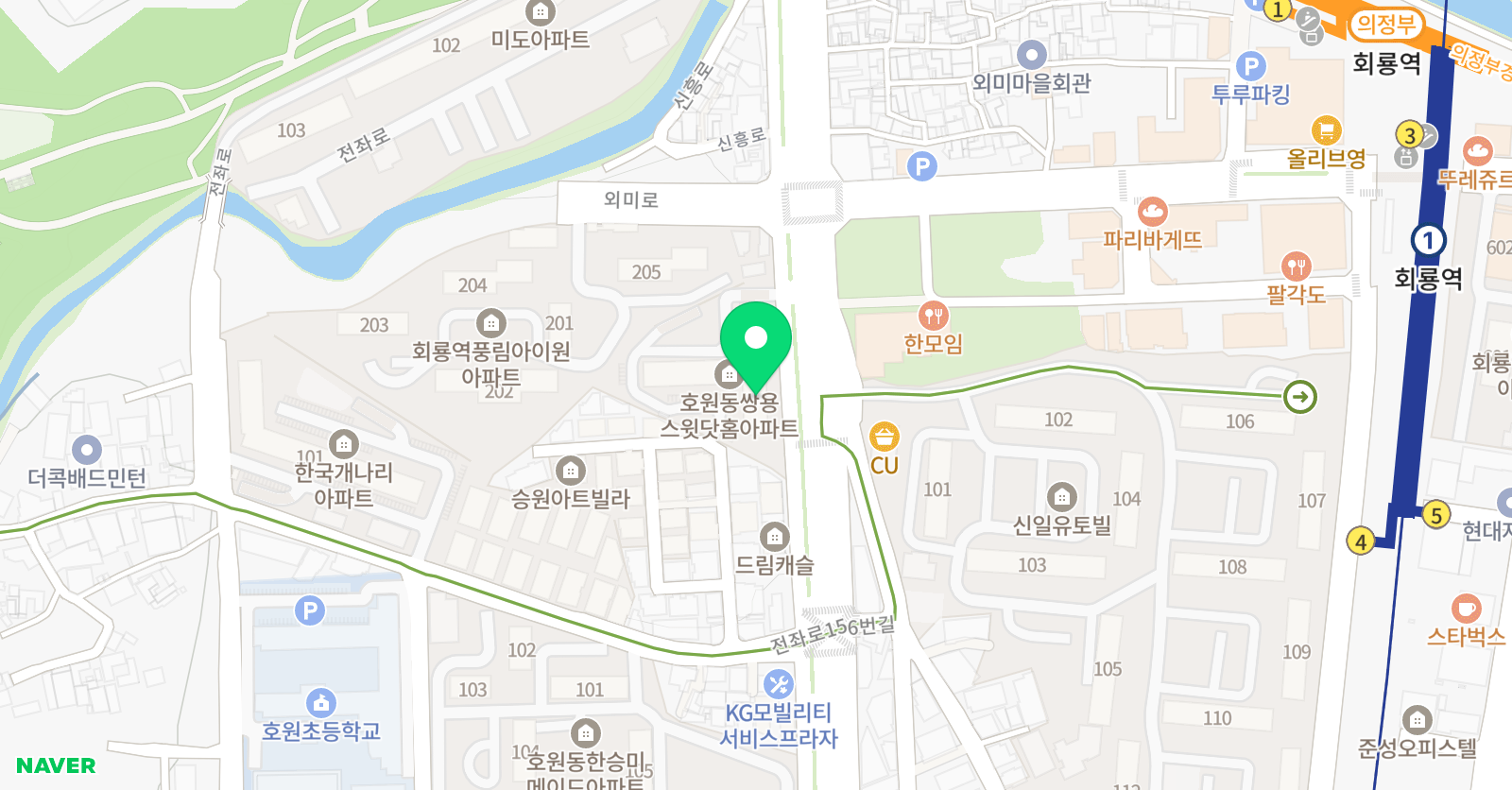 더함아트 미술학원 의정부호원점 위치