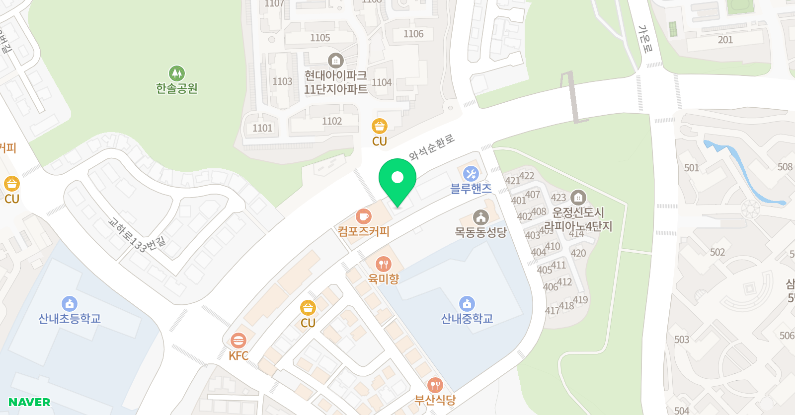 인블룸 어학원 운정직영점 위치