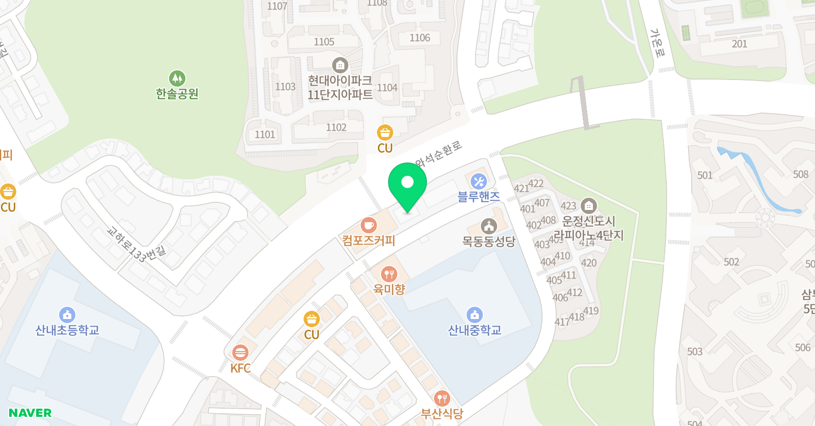 CMS 파주운정 영재교육센터 사고력관 초등관 위치