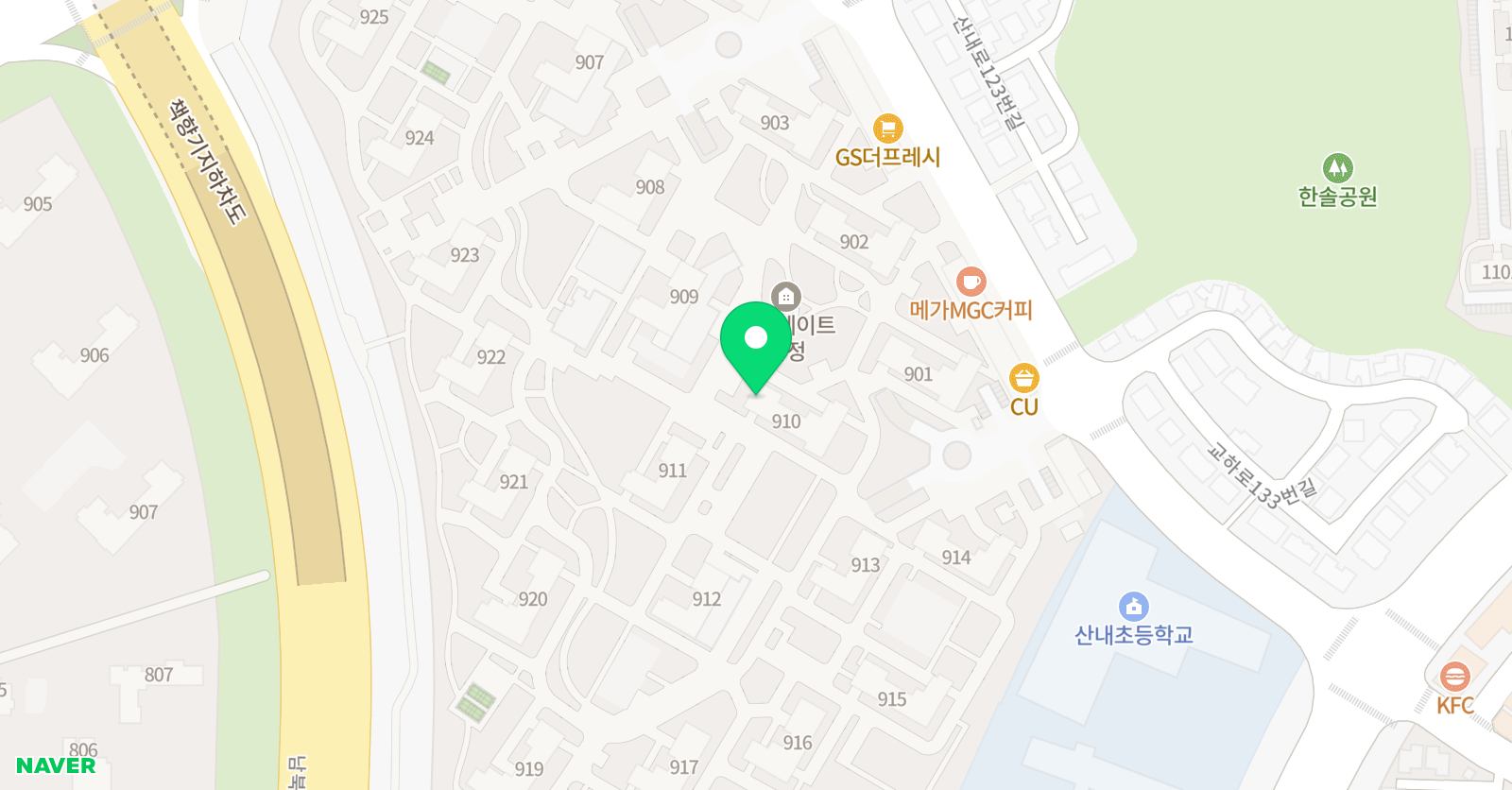 산내힐스 씨투엠 사고력수학 위치