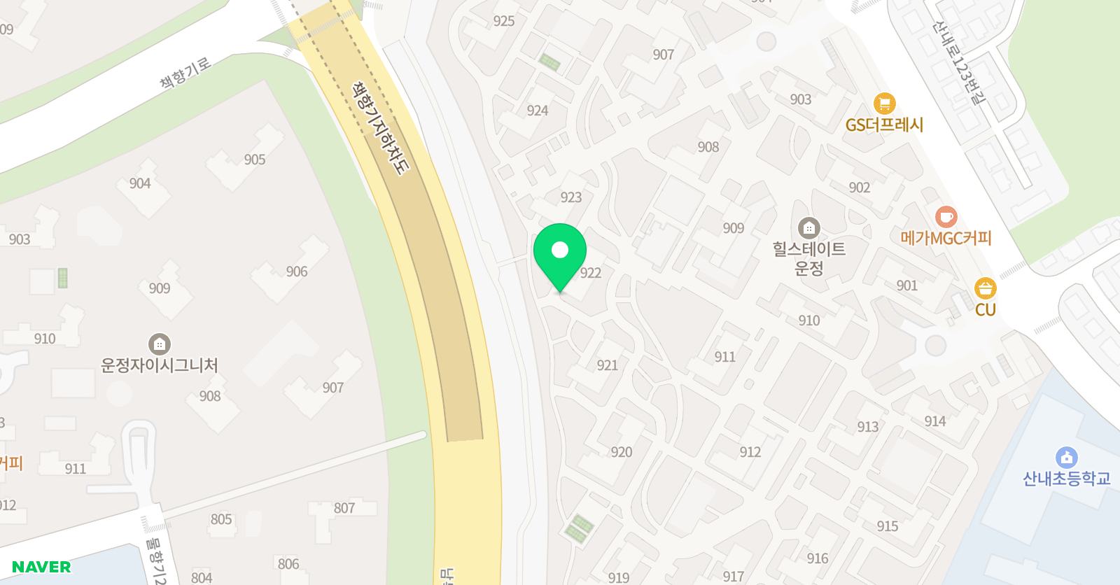 기탄 사고력교실 산내9단지힐스3교실 위치
