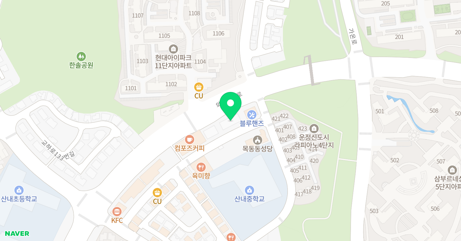 용인대 다옴 태권도장 위치