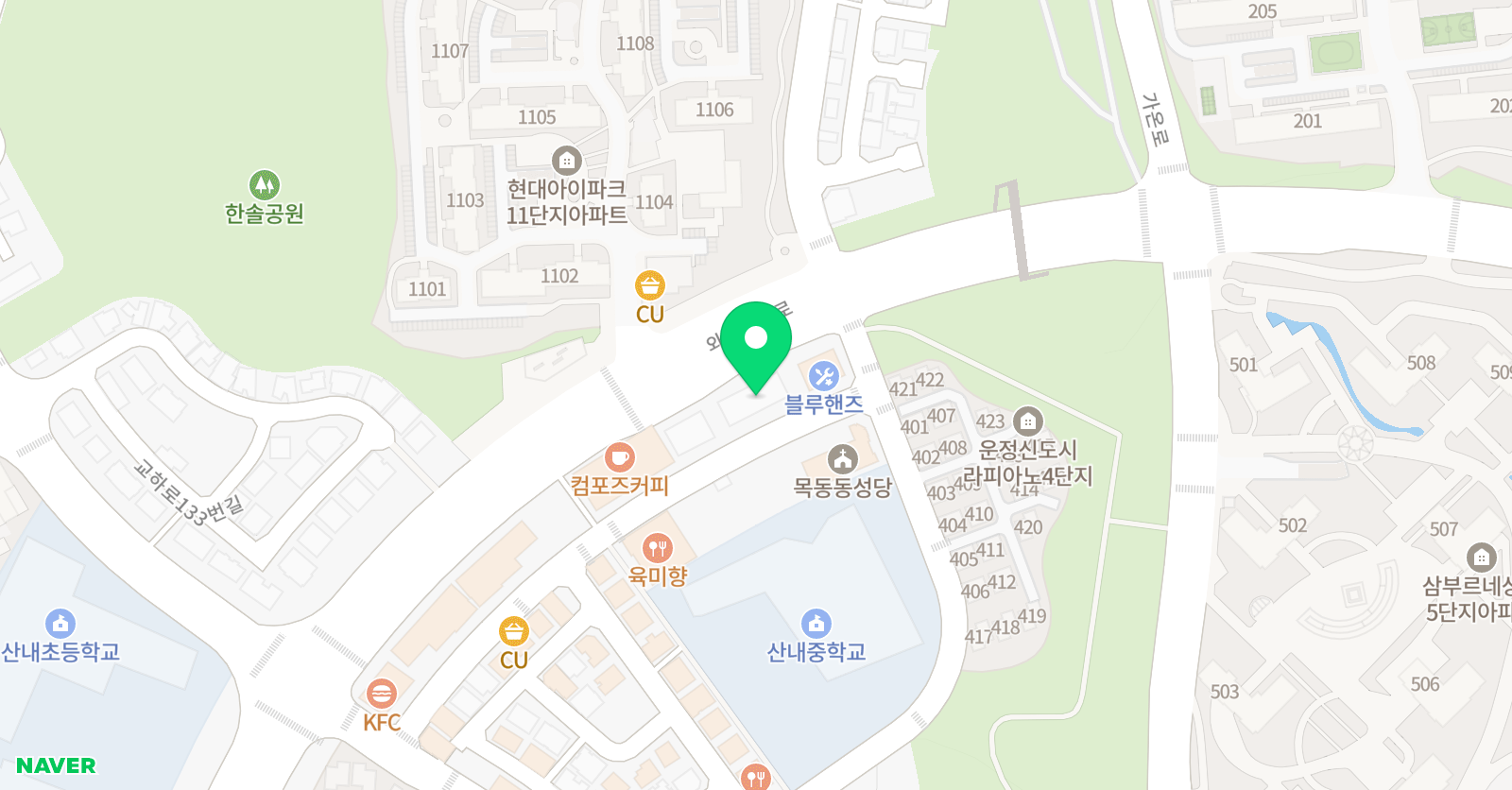 캔비 어학원 파주운정 1관 위치