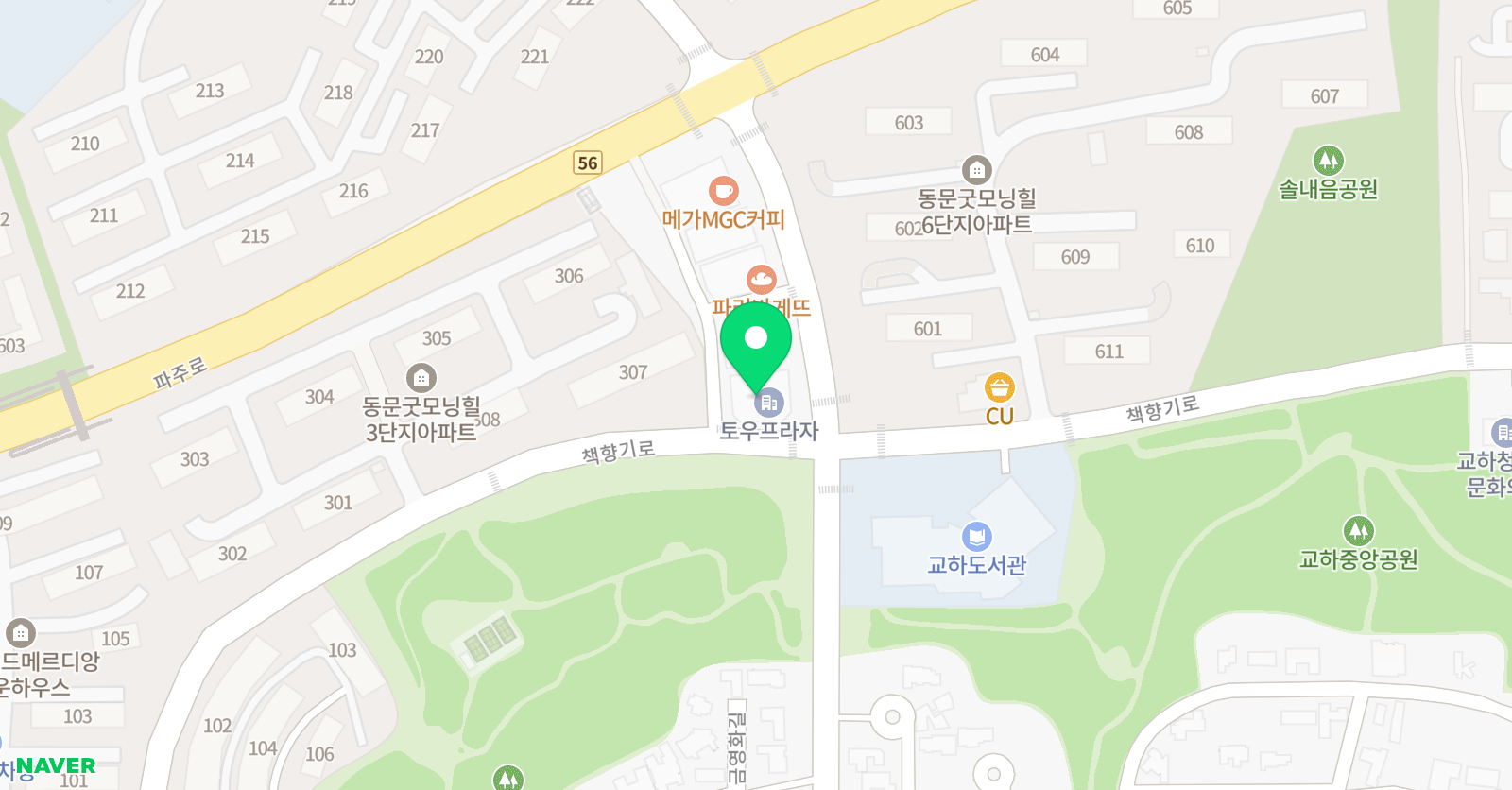 원탑 영수학원 위치