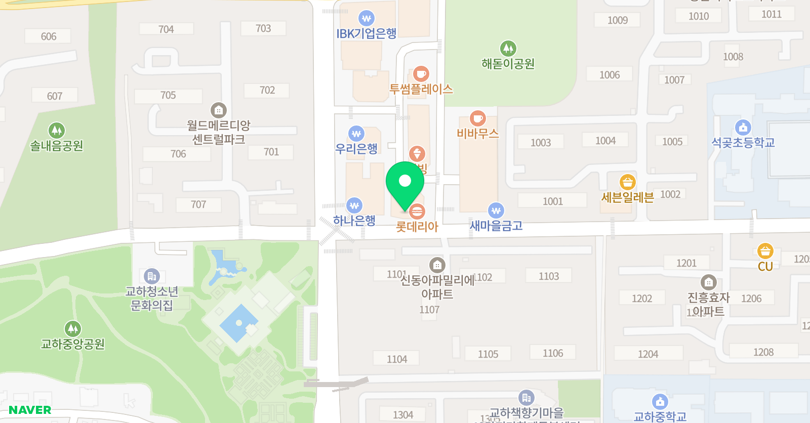 씨앤씨 미술학원 교하캠퍼스 위치