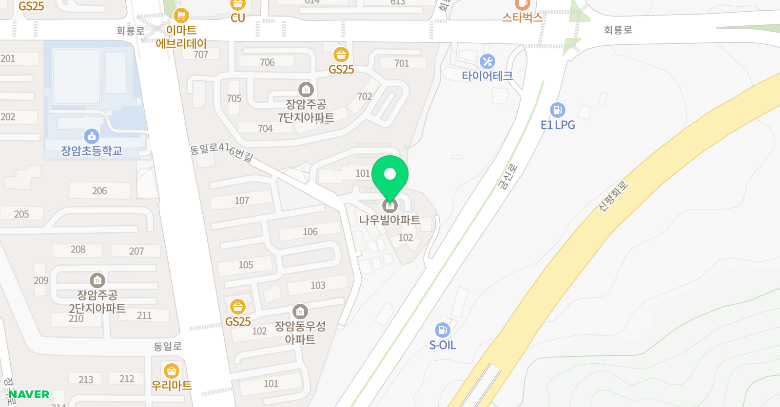 링키영어 장암삼환나우빌점 위치