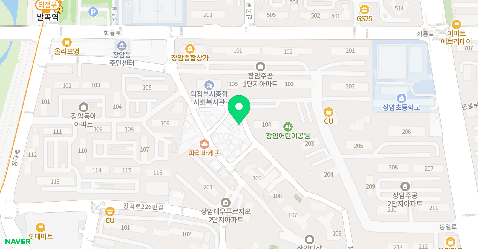 장암최강 MBA태권도 위치