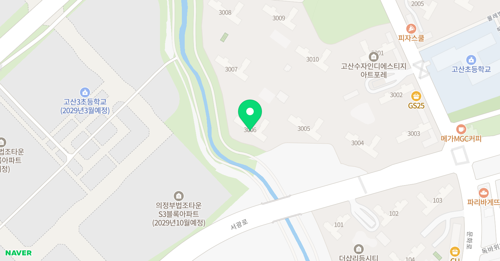 기탄사고력교실 고산 수자인디에스티지아트포레점 위치