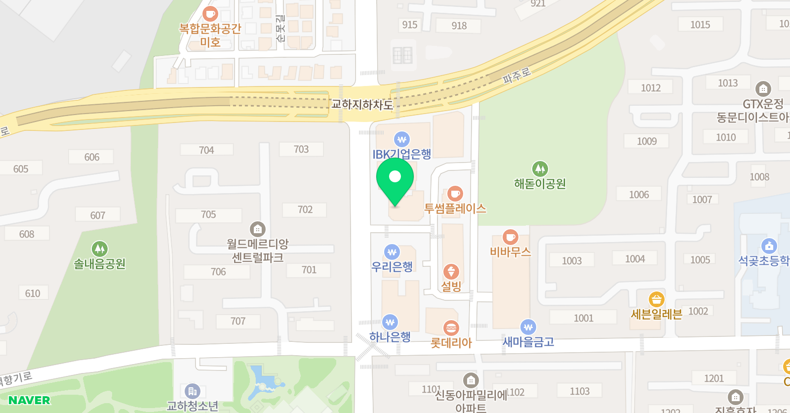 153스터디 학원 운정점 위치