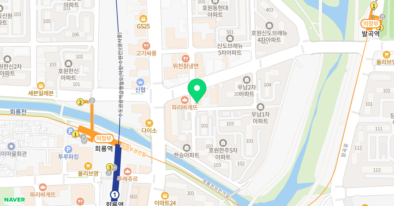 청춘 태권도 위치