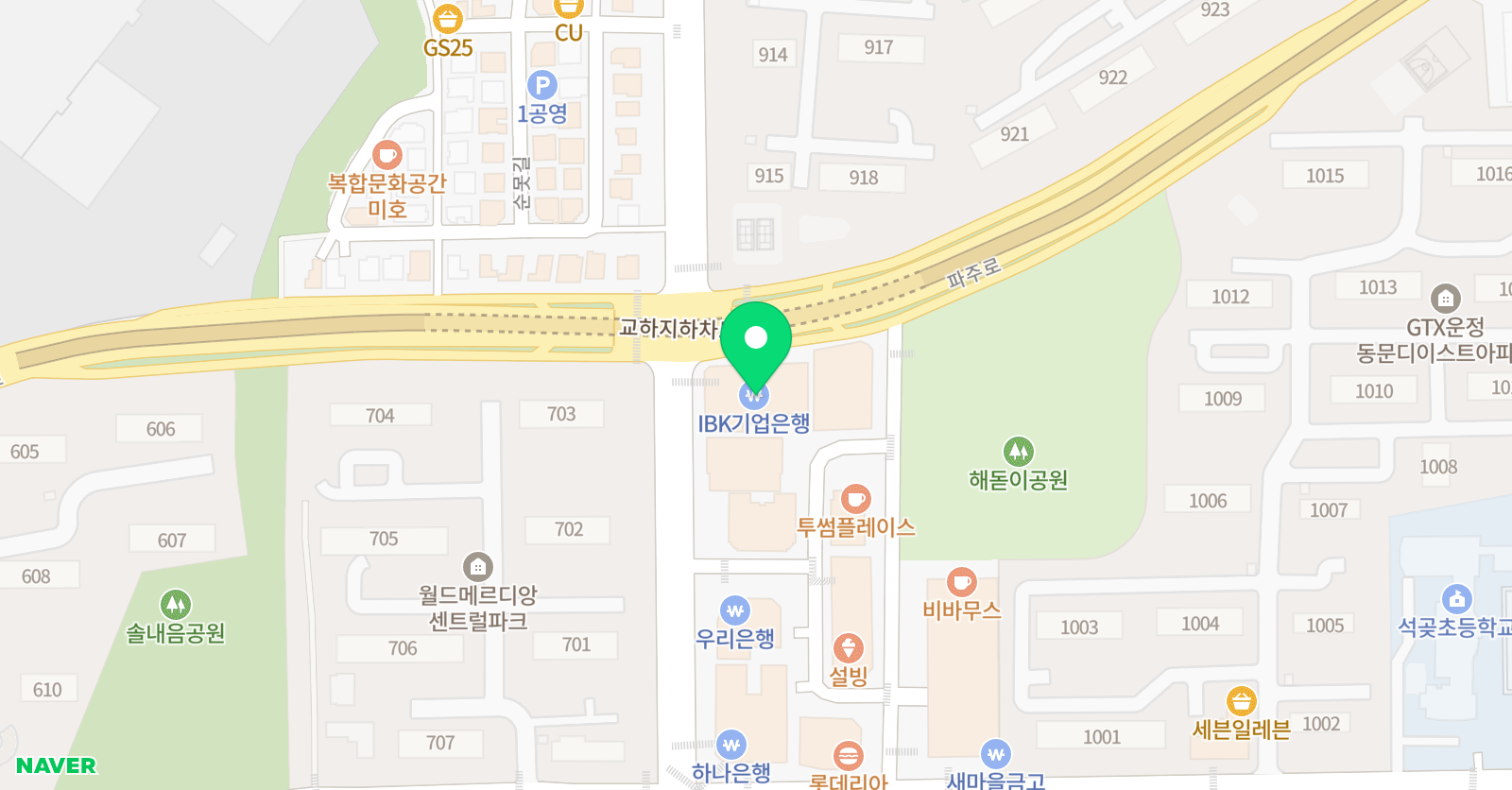 와와 학습코칭학원 교하점 위치