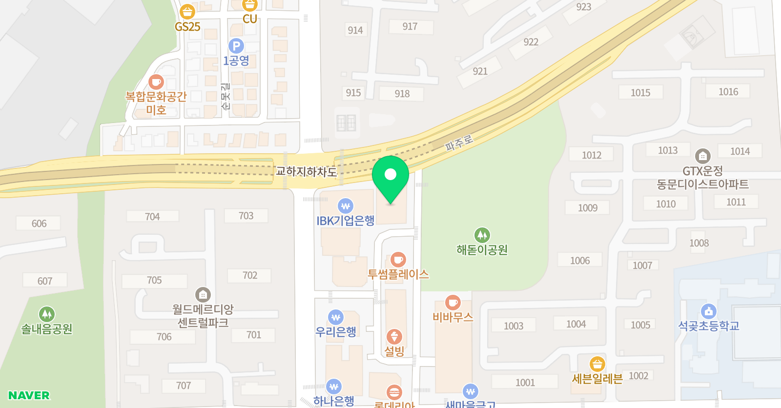 웅진씽크빅 교하센터 위치