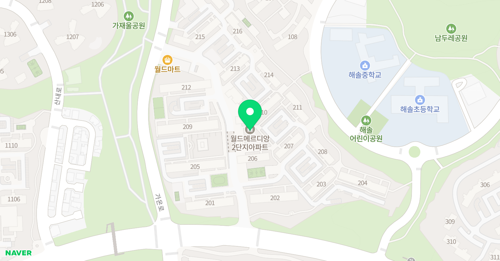 기탄사고력교실 해솔2단지1호점 위치