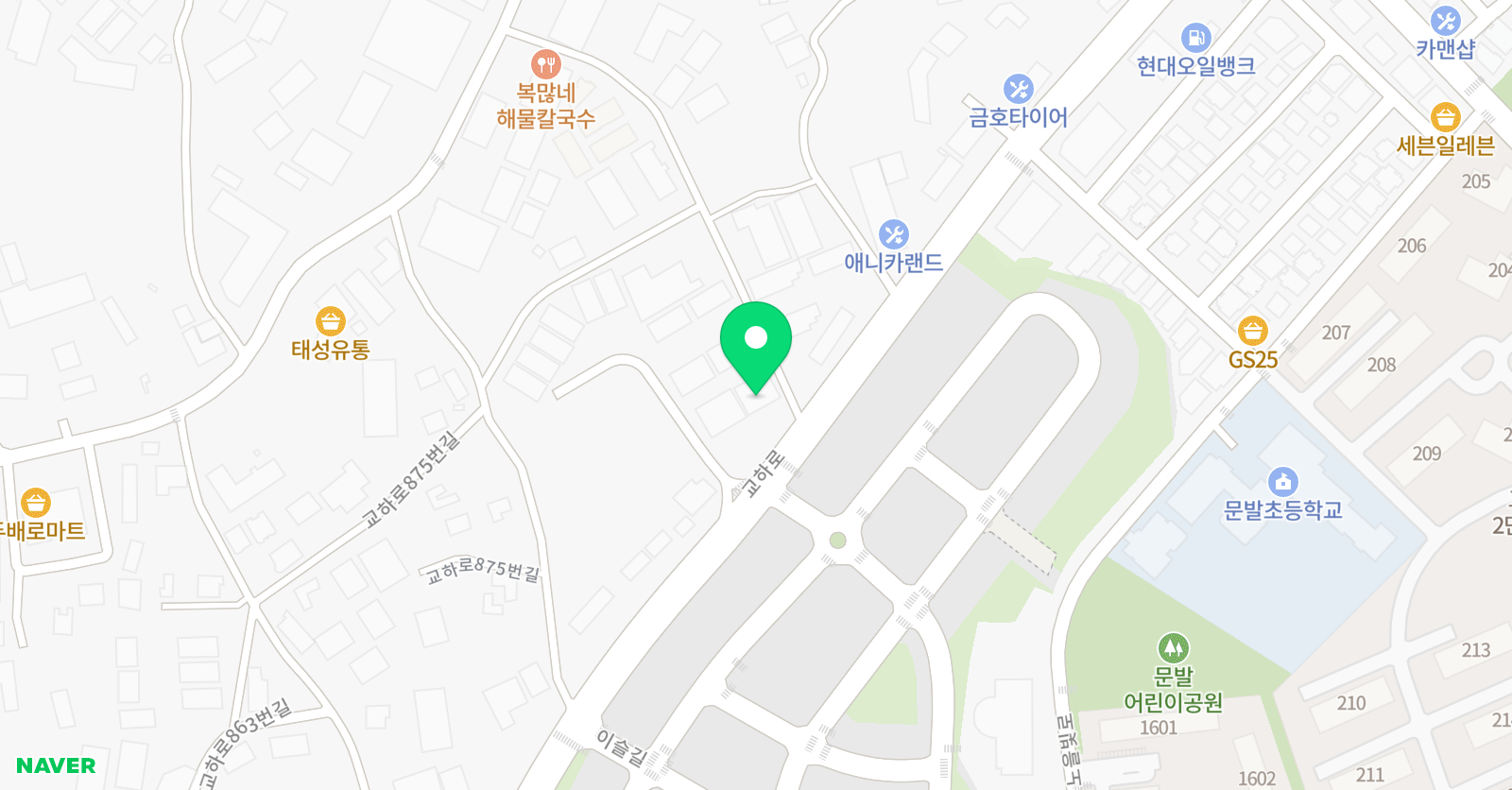 YMCA 체대입시 위치