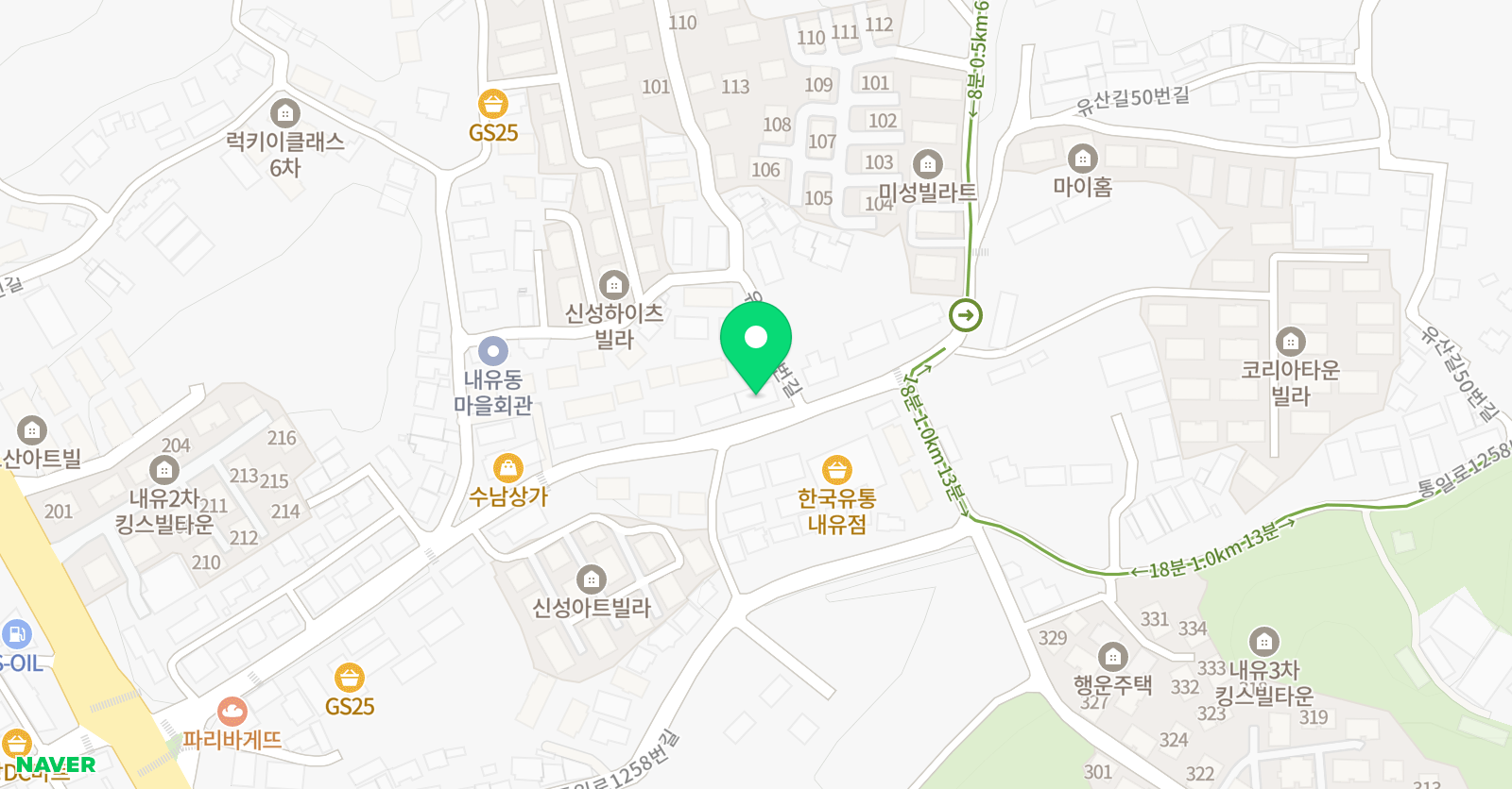 Best내유 태권도장 위치