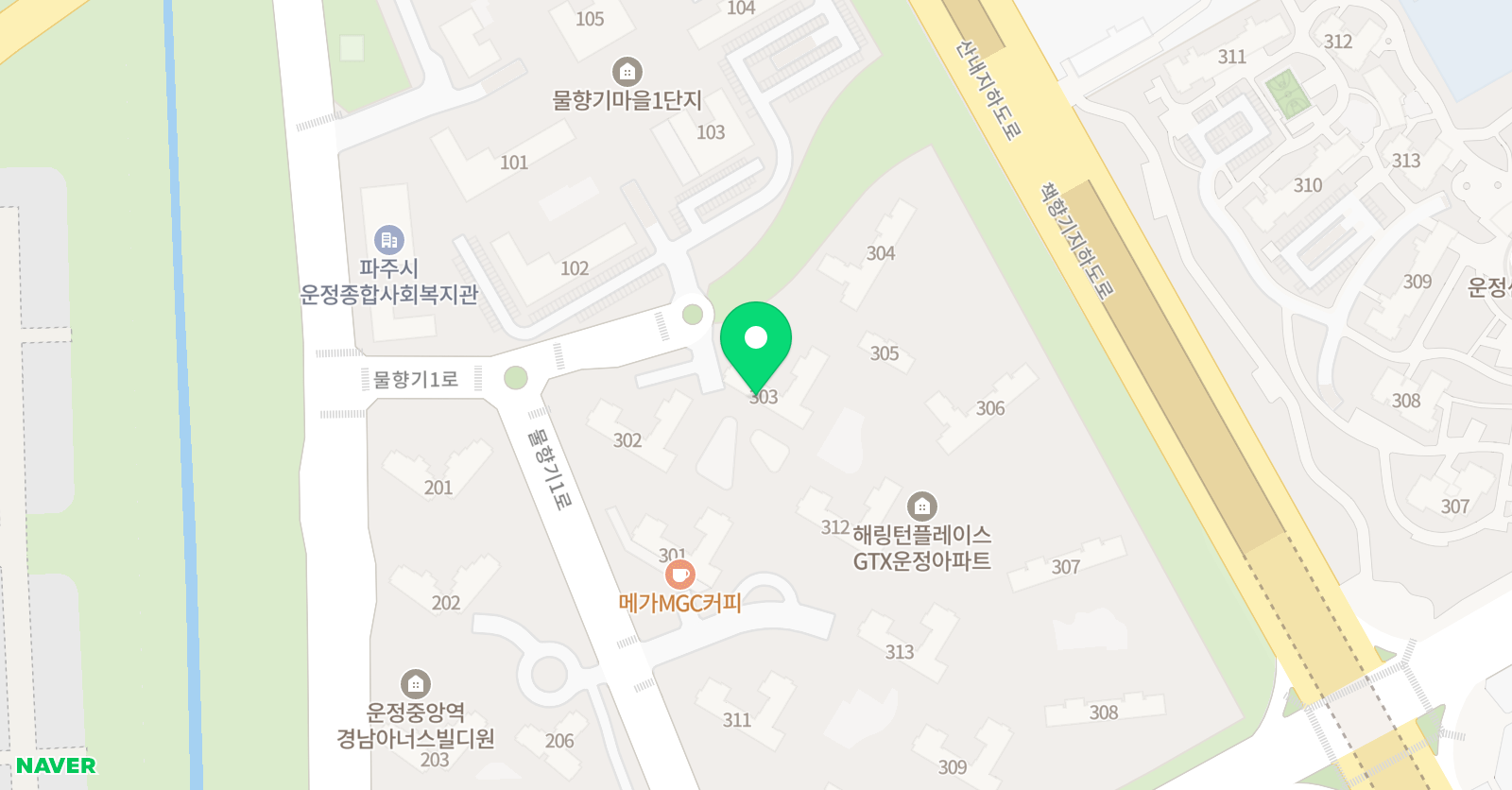 기탄 사고력교실 운정물향기3단지해링턴점 위치