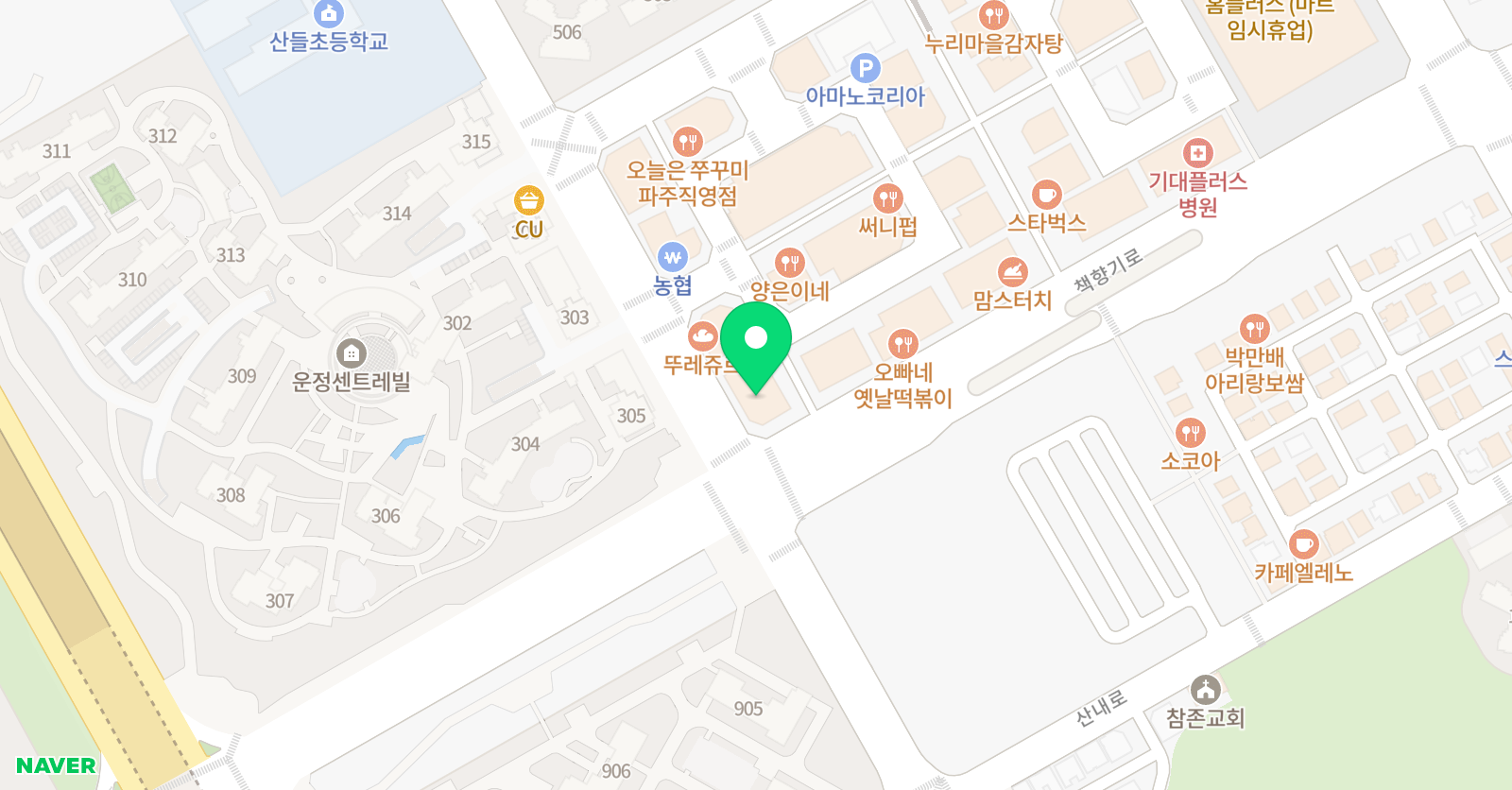 와이즈만 영재교육학원 파주센터 위치