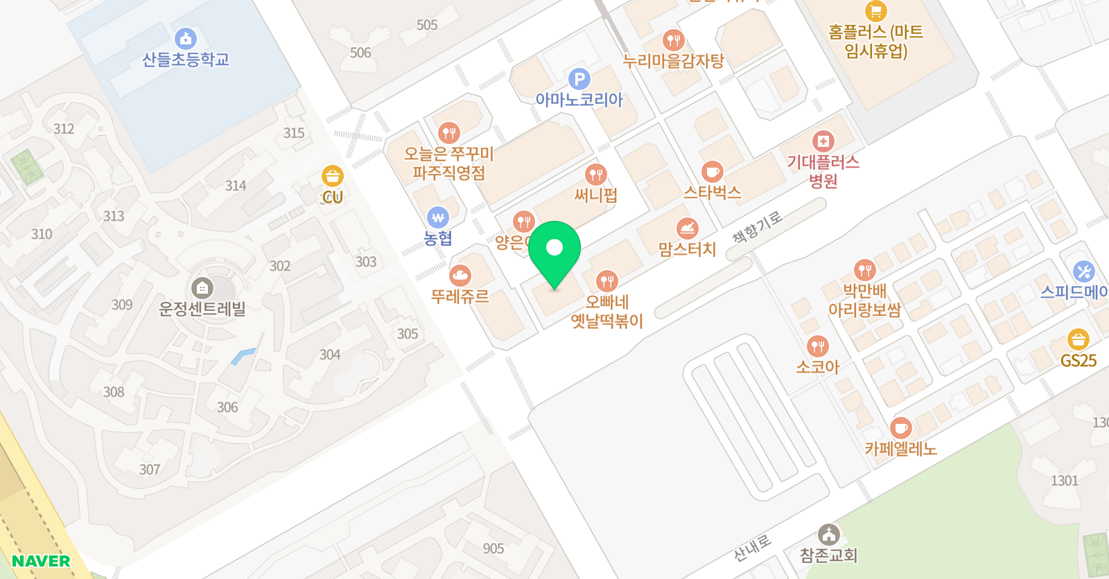 청담 어학원 파주브랜치 위치