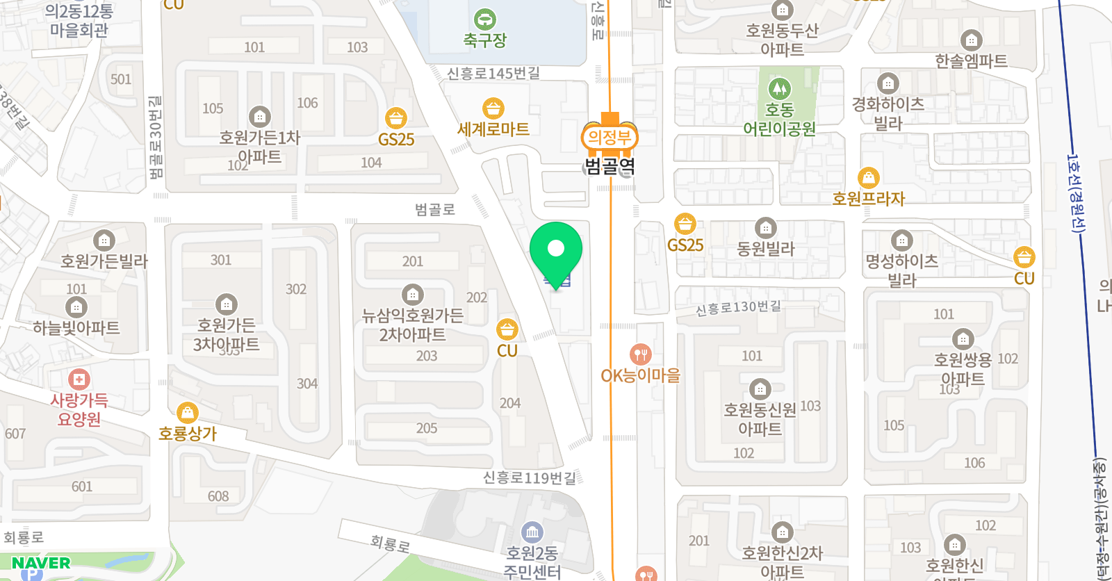 금빛 태권도 위치