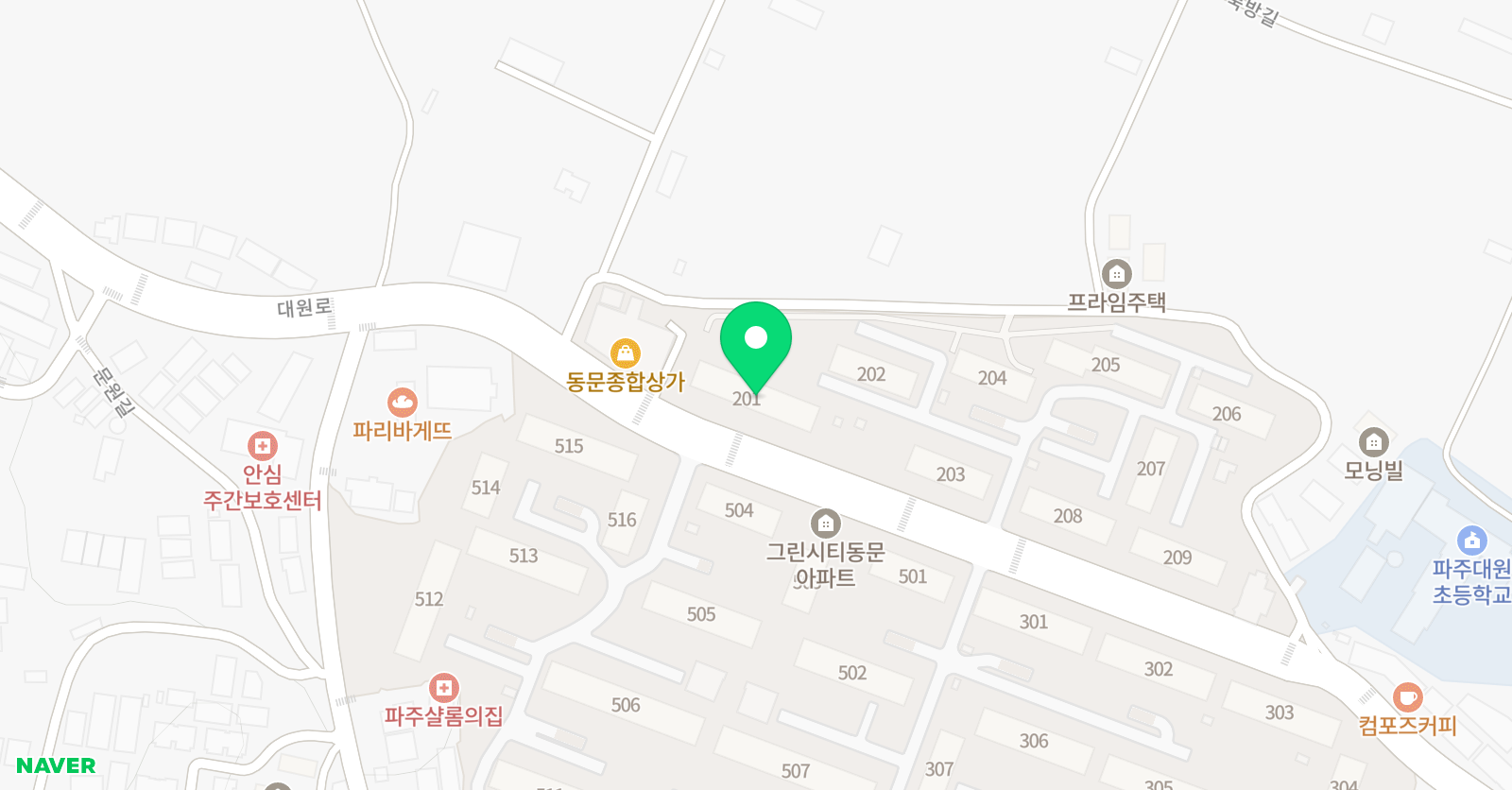 YBM램클래스 파주조리1센터 위치