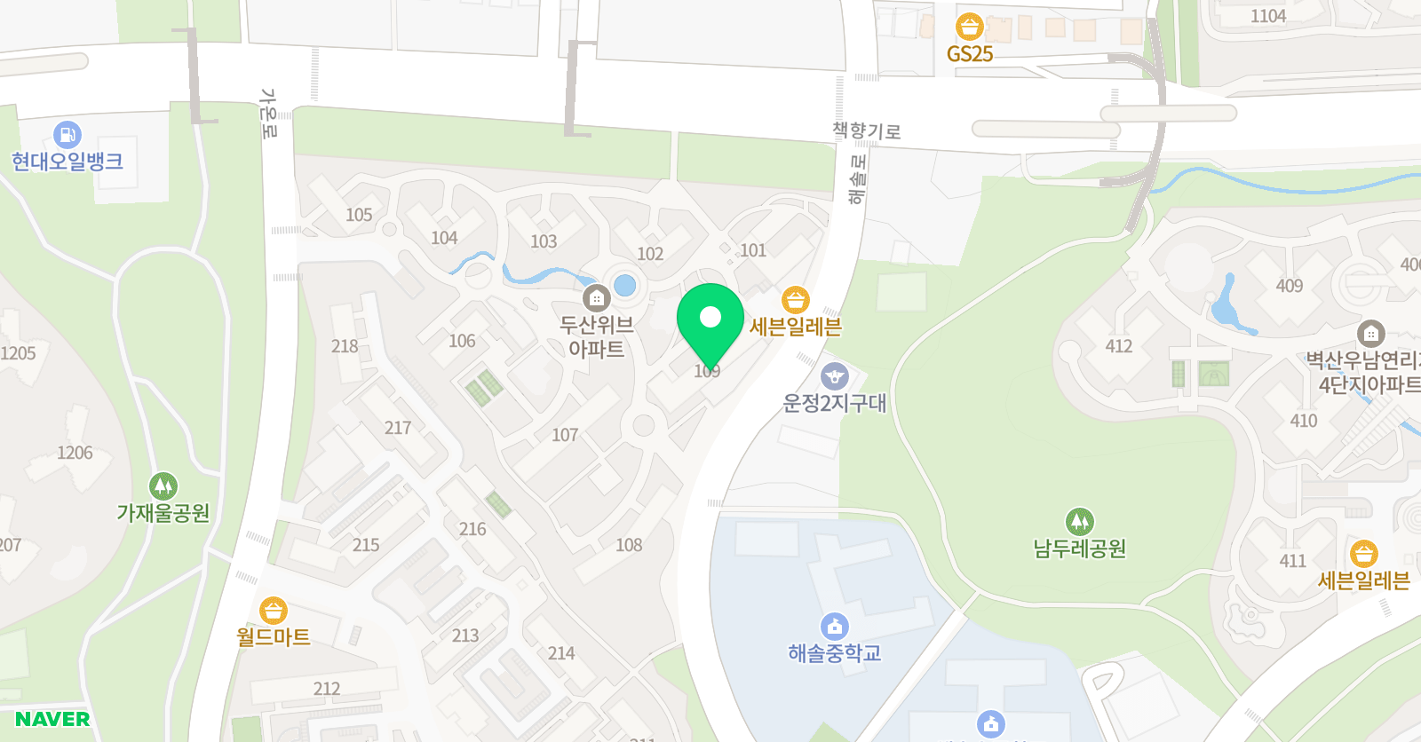 뮤엠영어 운정두산위브NEST점 위치
