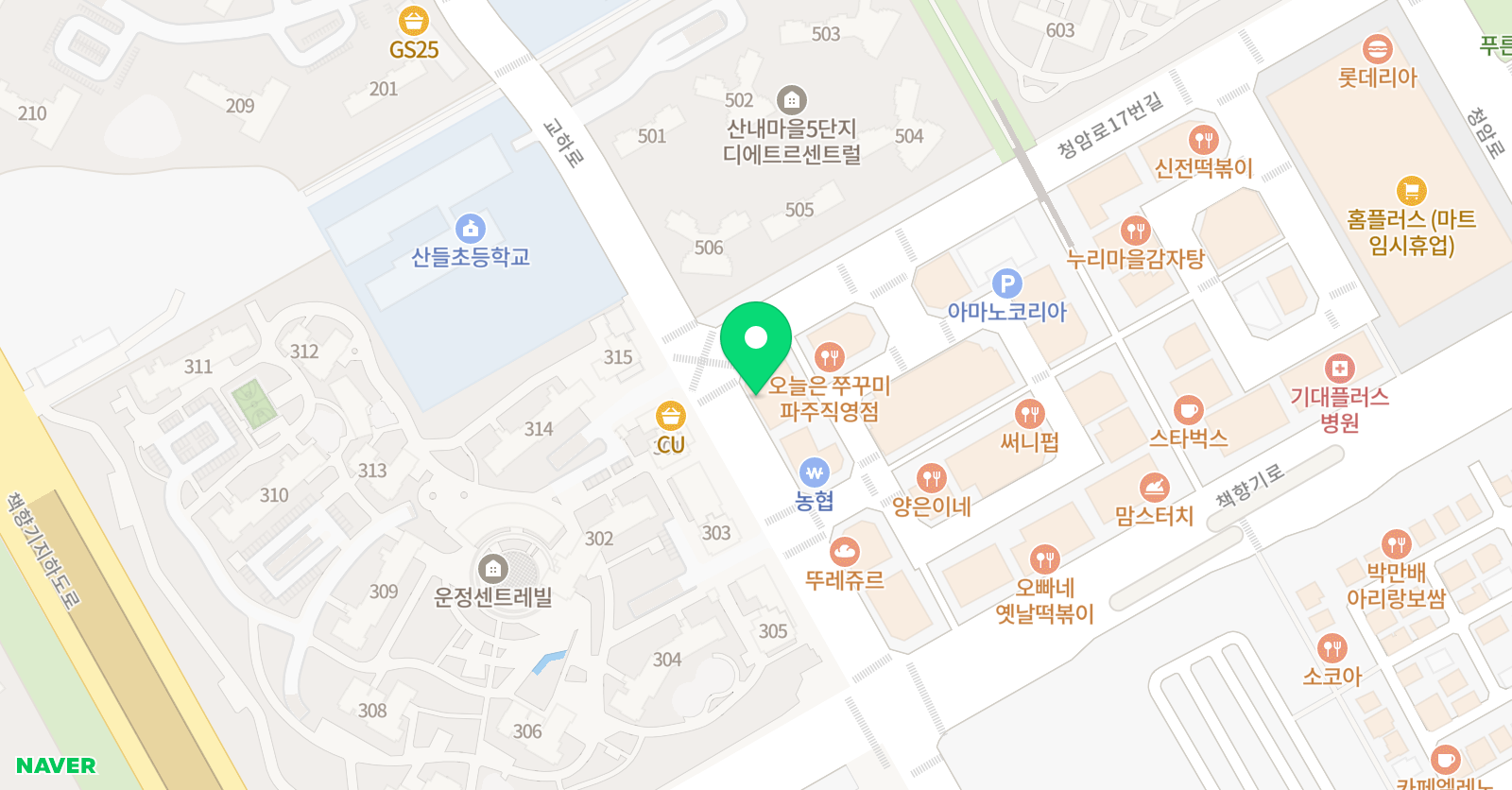 영렘브란트 파주목동센터 위치
