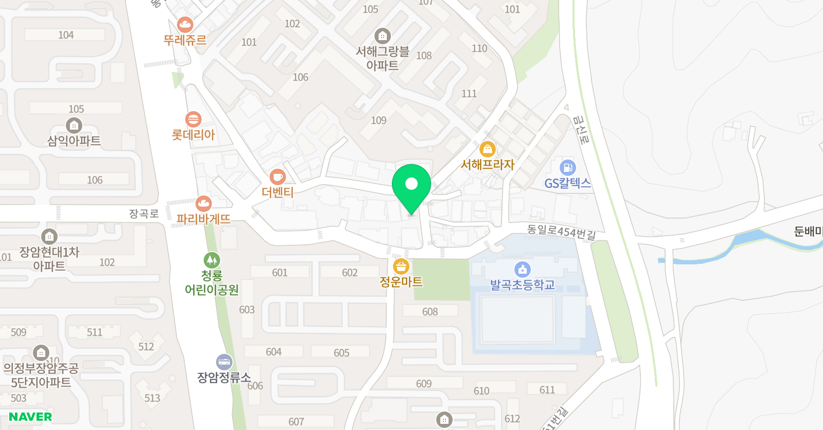 유니팝 미술 신곡장암센터 위치
