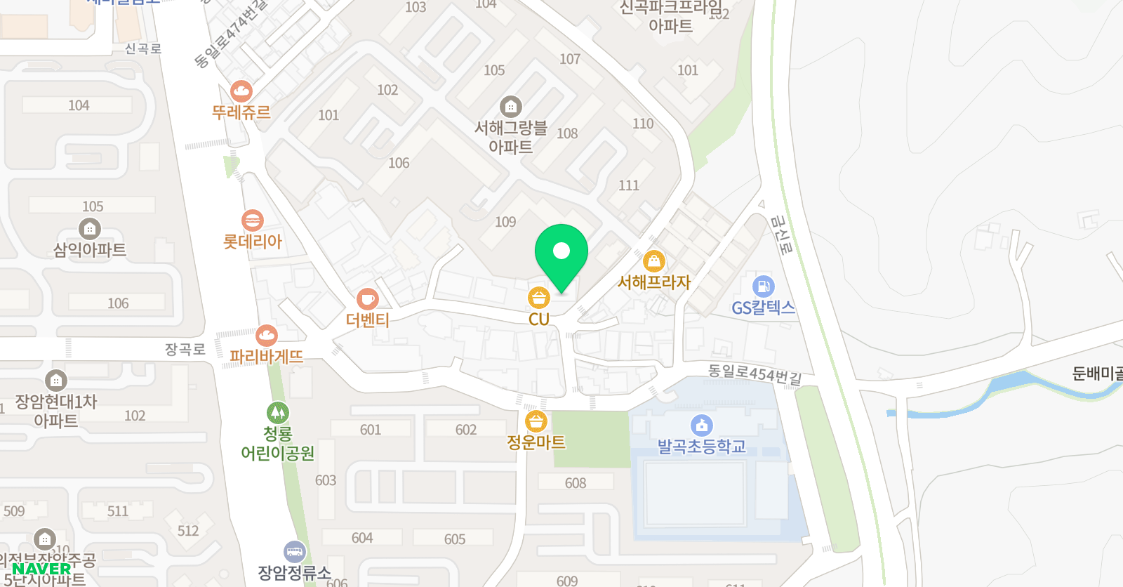 웅진씽크빅 신곡학원 위치