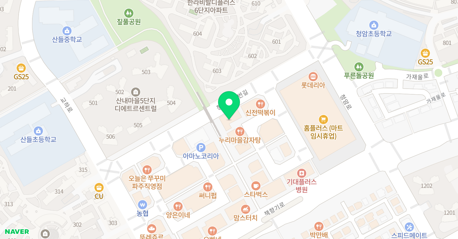 와이키즈 파주운정센터 학원 위치