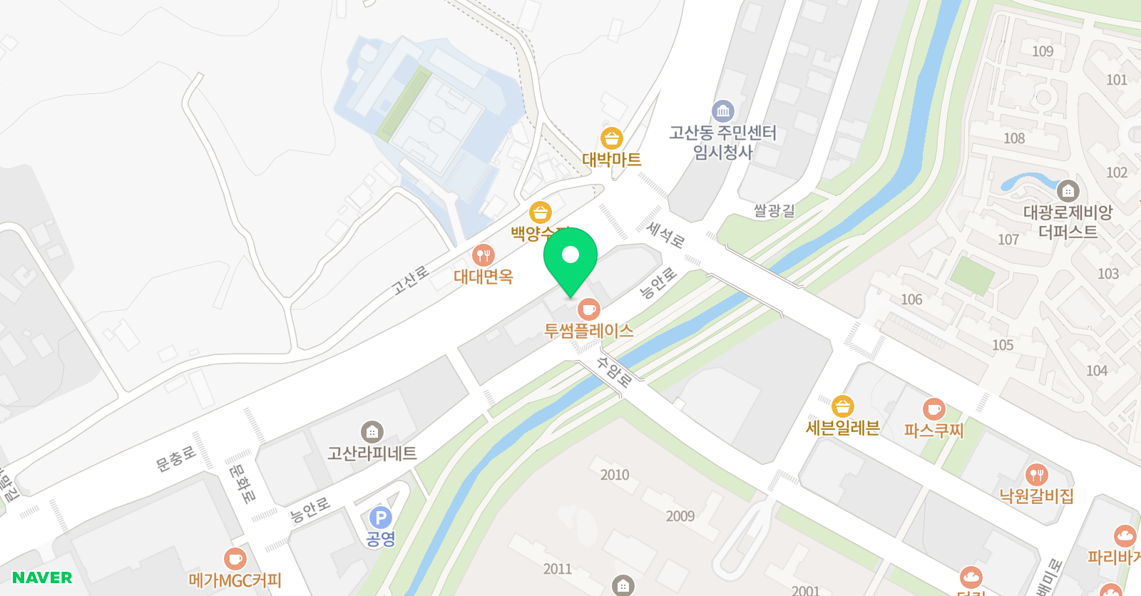 HD 댄스학원 위치