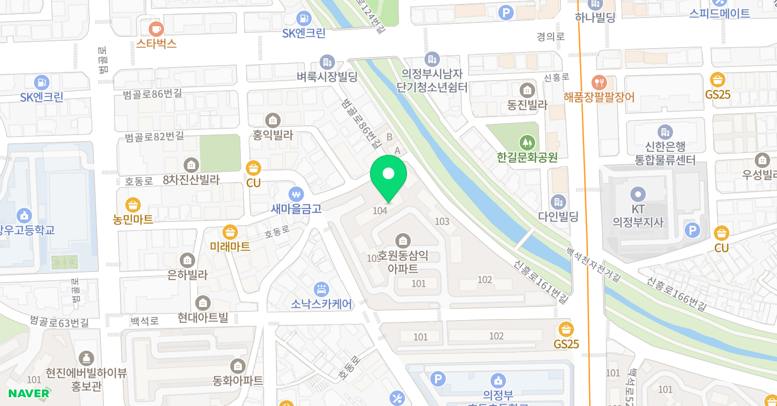 빨간펜 수학의달인 호원호동마루점 위치