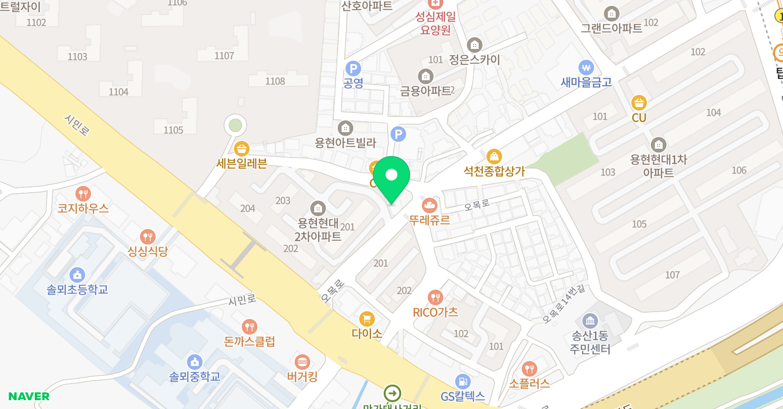 한울 태권도 아카데미 위치