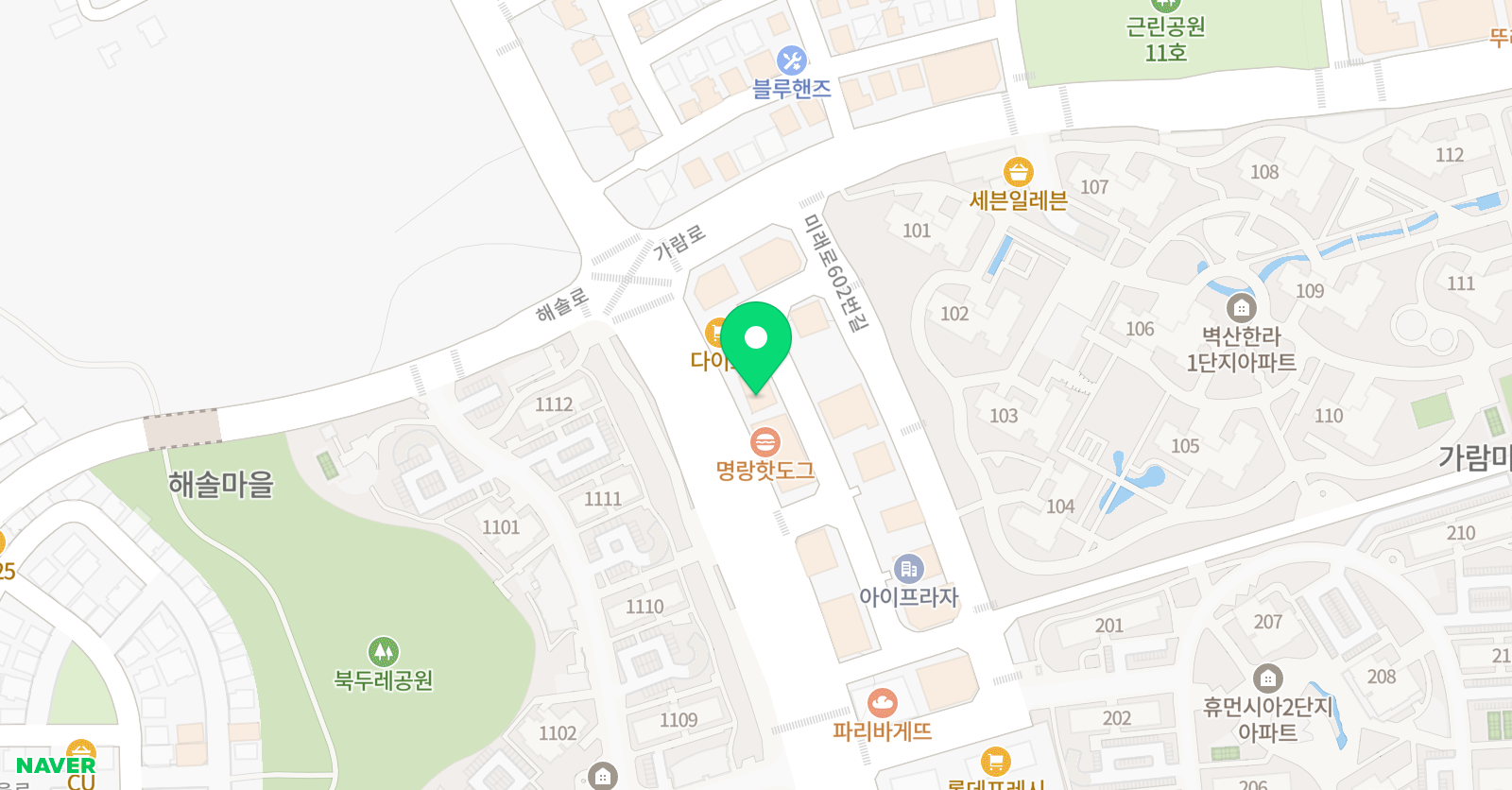운정 서울학원 위치