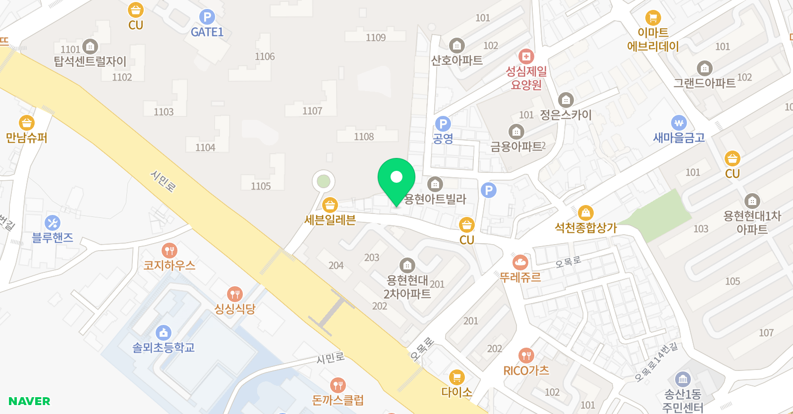 홍쌤 학원 위치