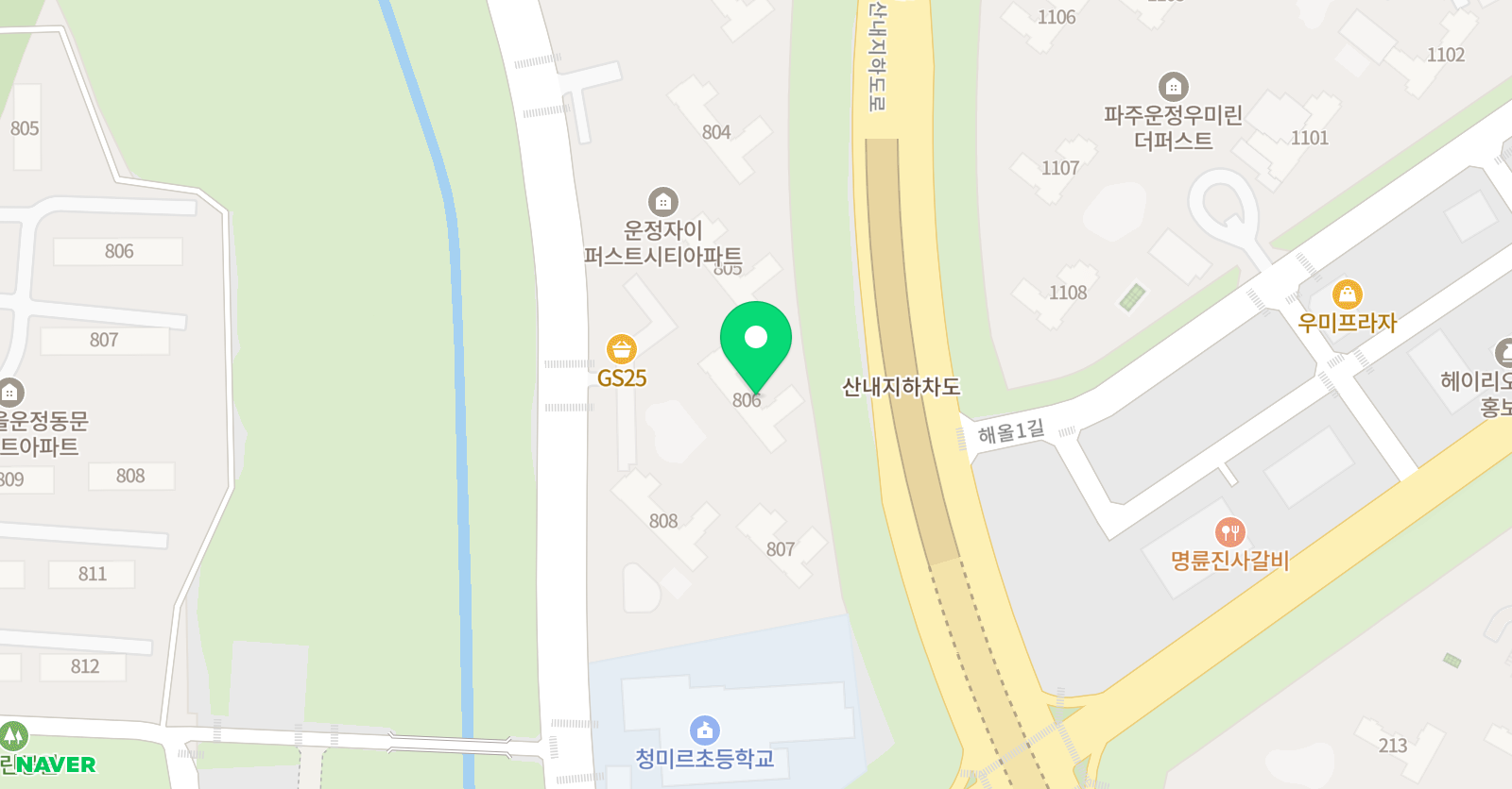 삼성영어셀레나 운정자이학습관 위치