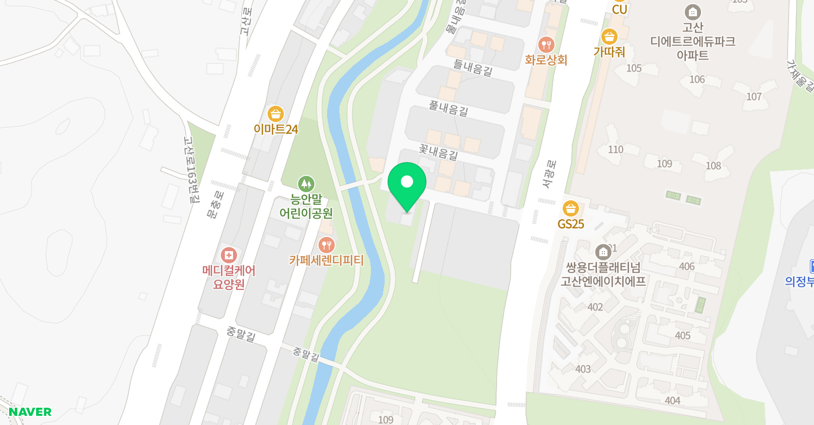 펀치라인복싱짐 고산점 위치
