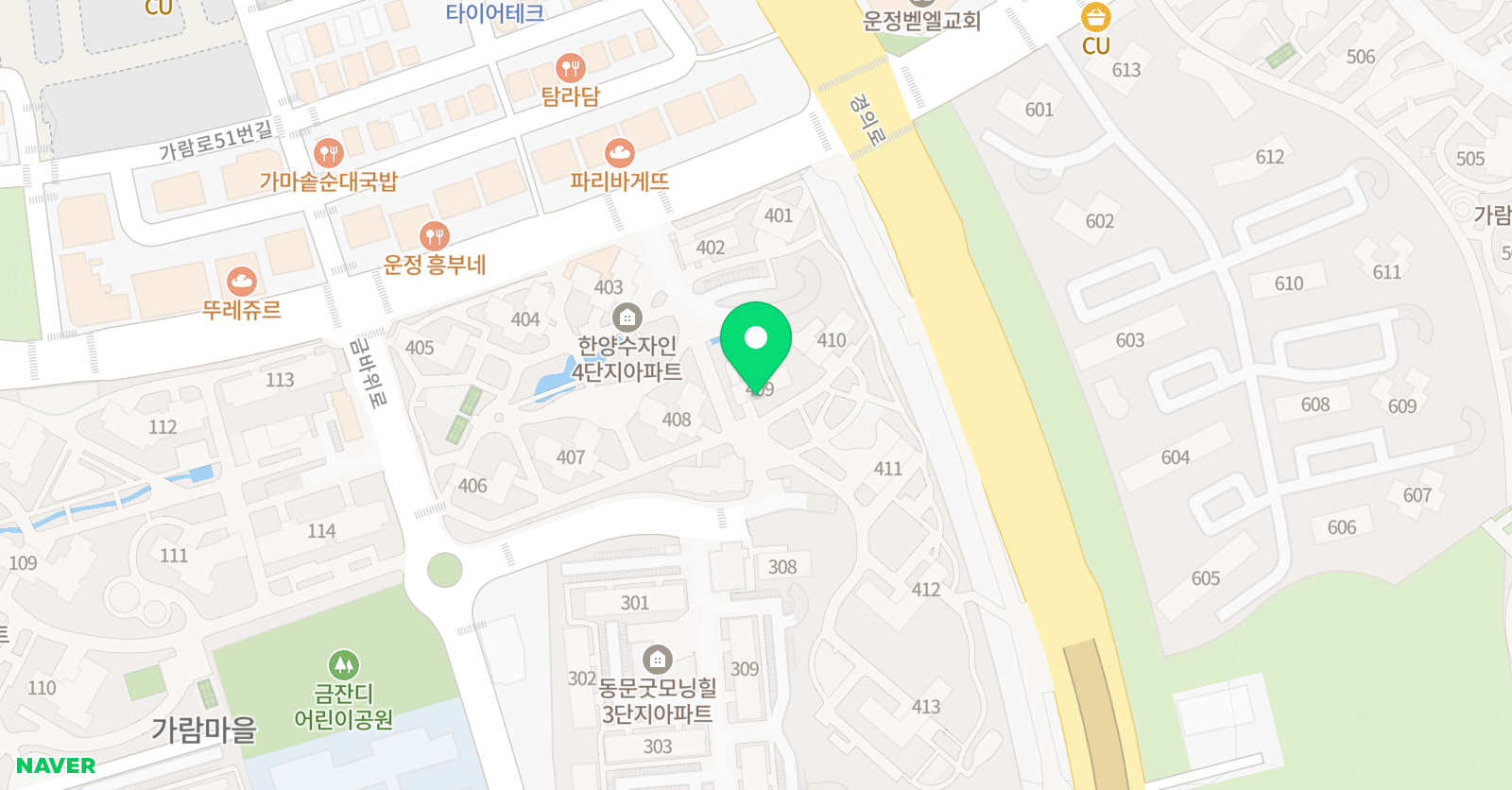 뮤엠 영어 와동NEST 위치