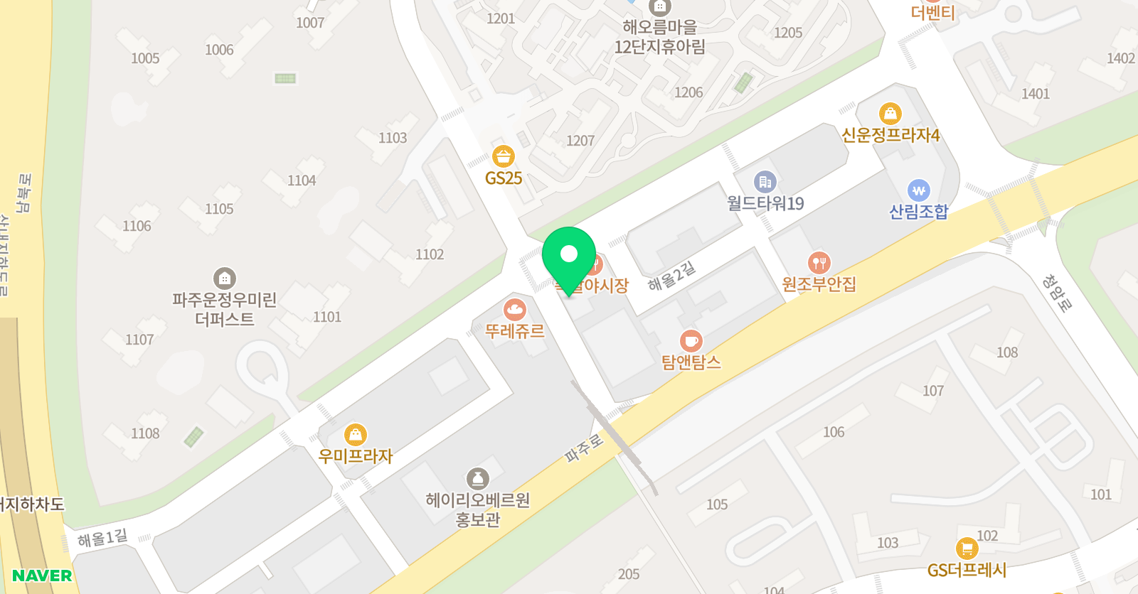 매쓰게이트 수학학원 운정 위치