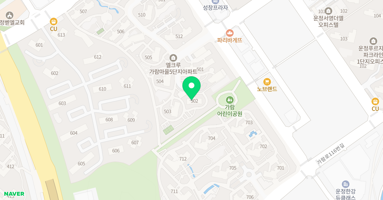 뮤엠 영어 가람5단지NEST 위치