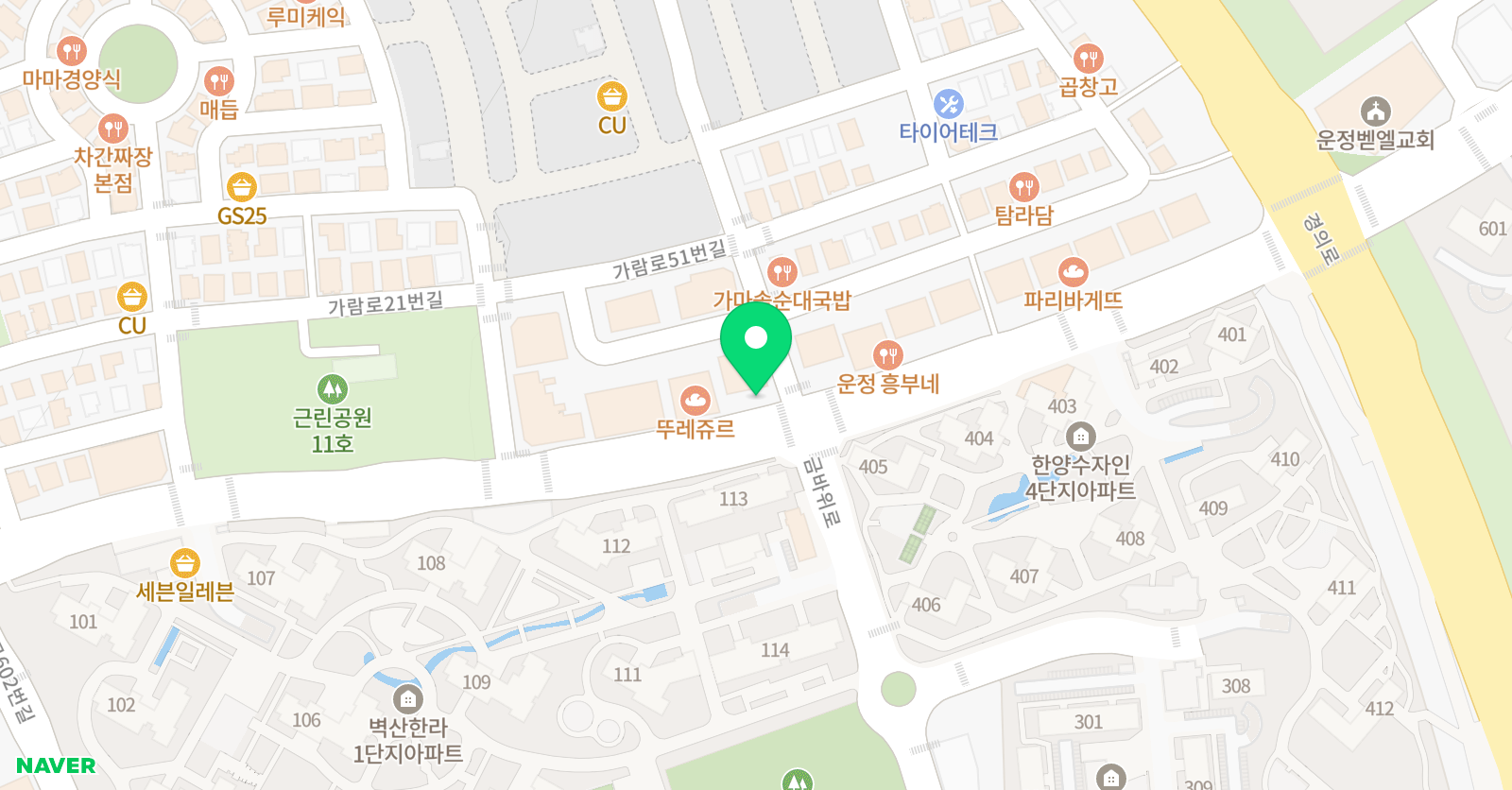 엘원 짐 주짓수킥복싱 위치
