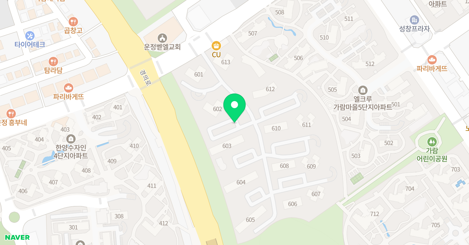 스마트해법 영어 지산교실 위치