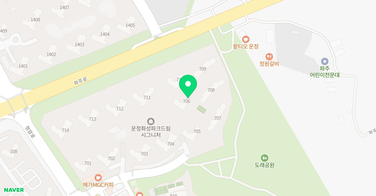 씨투엠클래스 운정화성파크드림점 위치