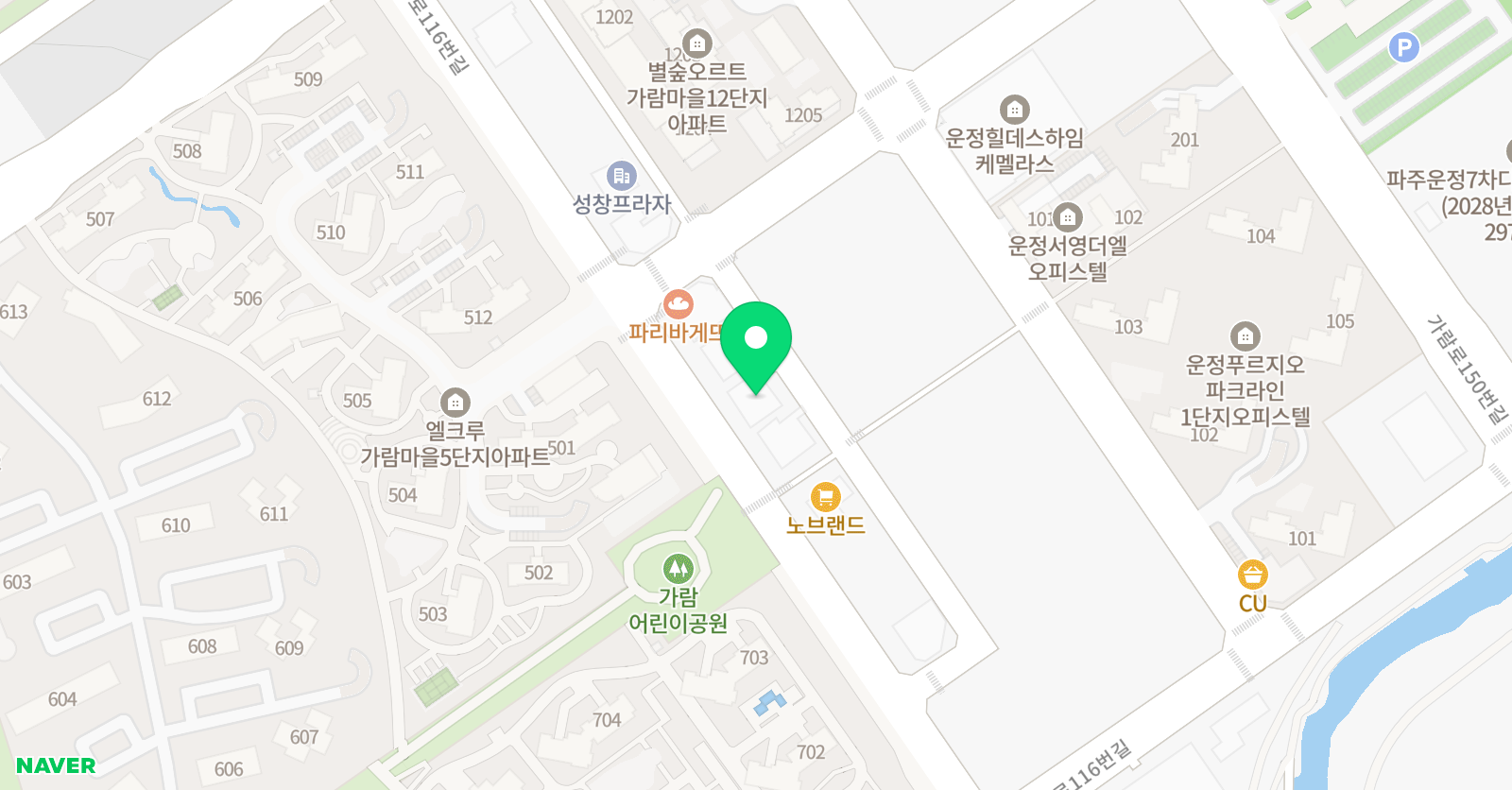 삼성영어셀레나 영어 운정가람학원 위치
